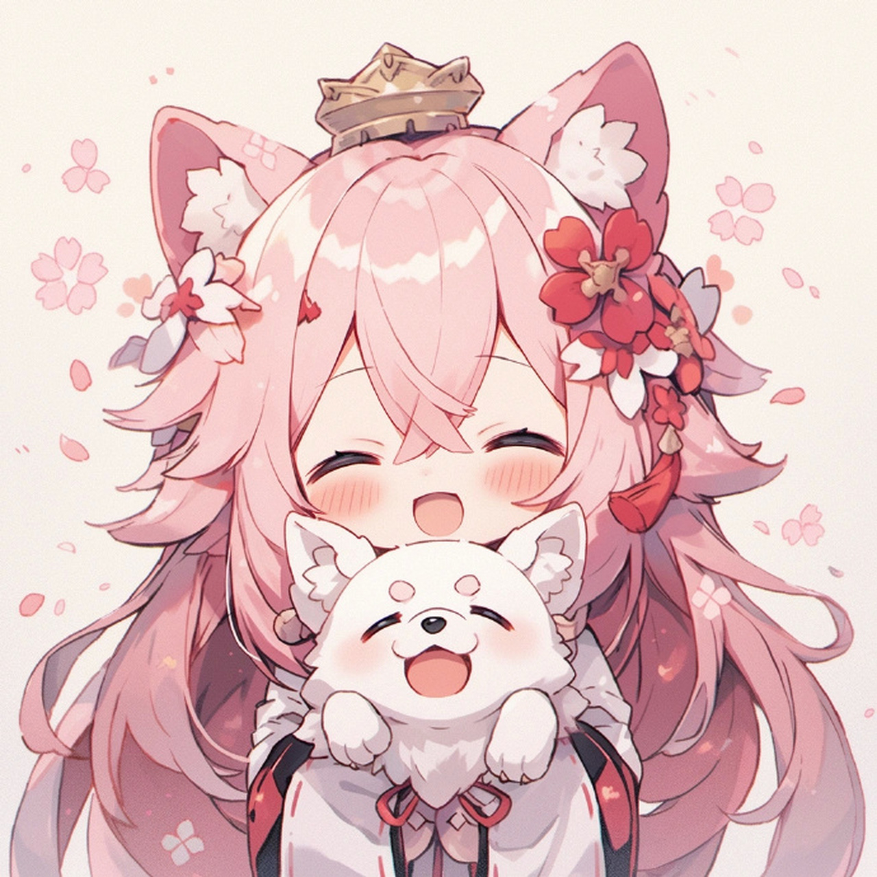 ai绘画:原神头像 八重神子 #插画