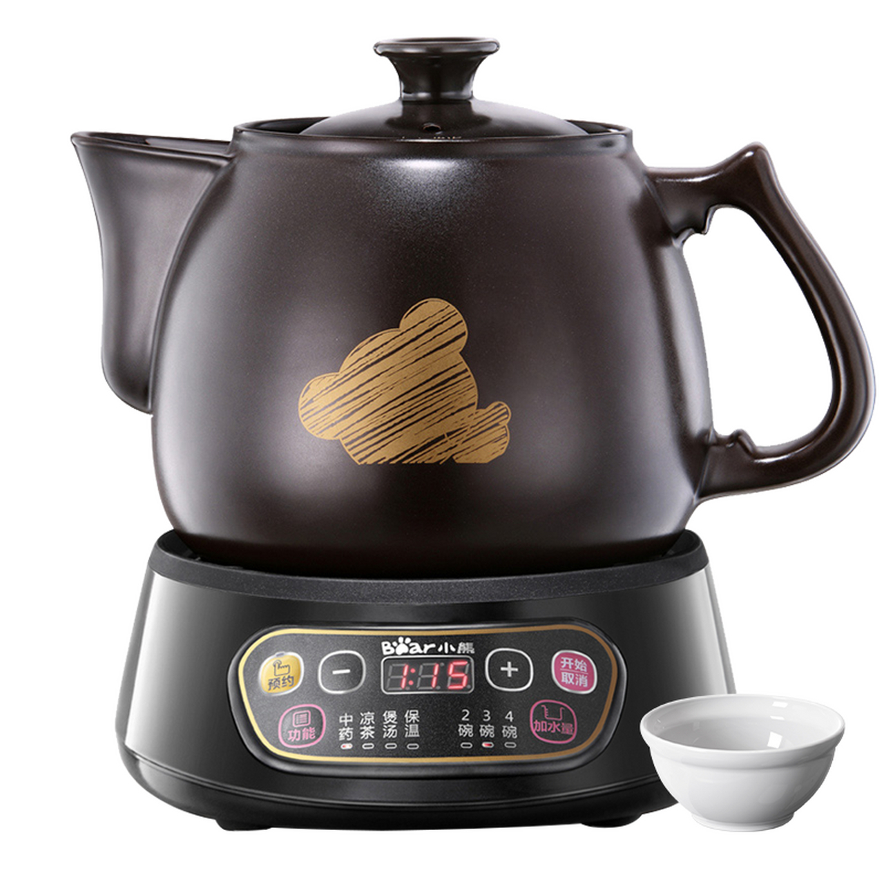 小熊(bear)煎药壶 中药壶 中药锅 熬药电砂锅 养生壶中药煲3升大容量
