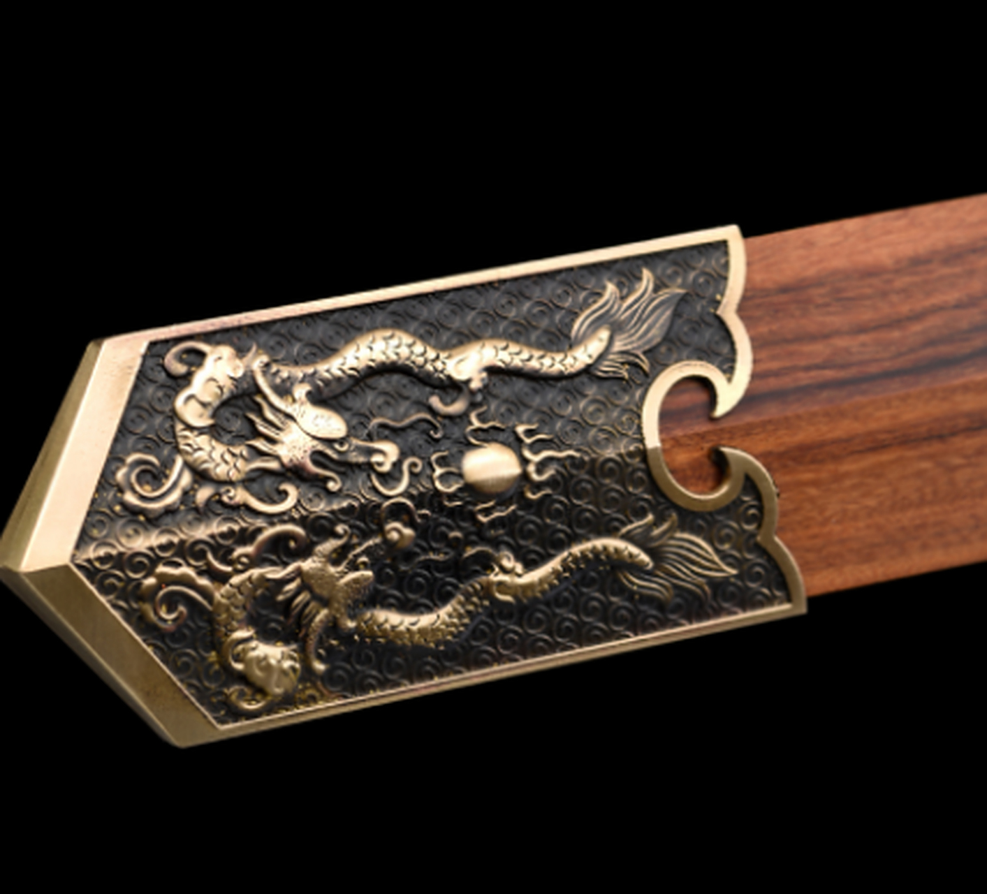 收藏# 龙神镇宅辟邪剑(酸枝木款);全长:110cm 刃长:77cm 柄长:30cm