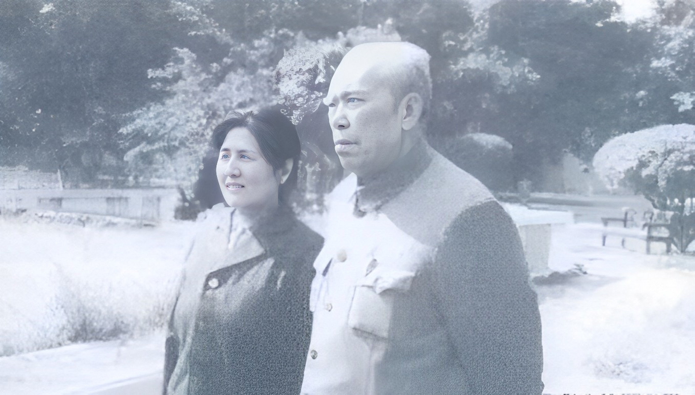 上世纪50年代梁兴初与妻子任桂兰的罕见合影,梁兴初在1949年黑山封锁