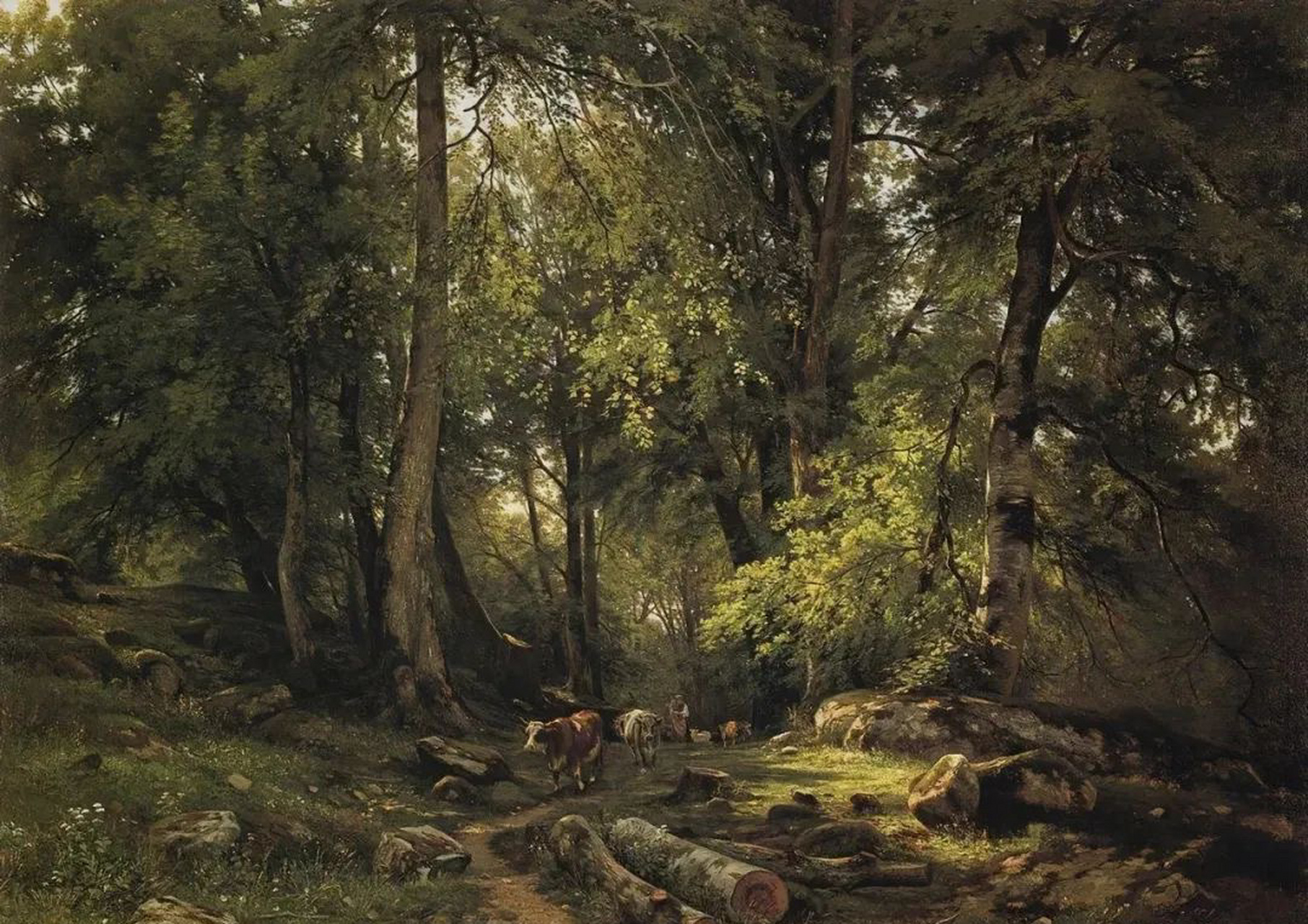 森林歌手希施金,19世纪俄国巡回画派最具代表性风景画家,风景画多以