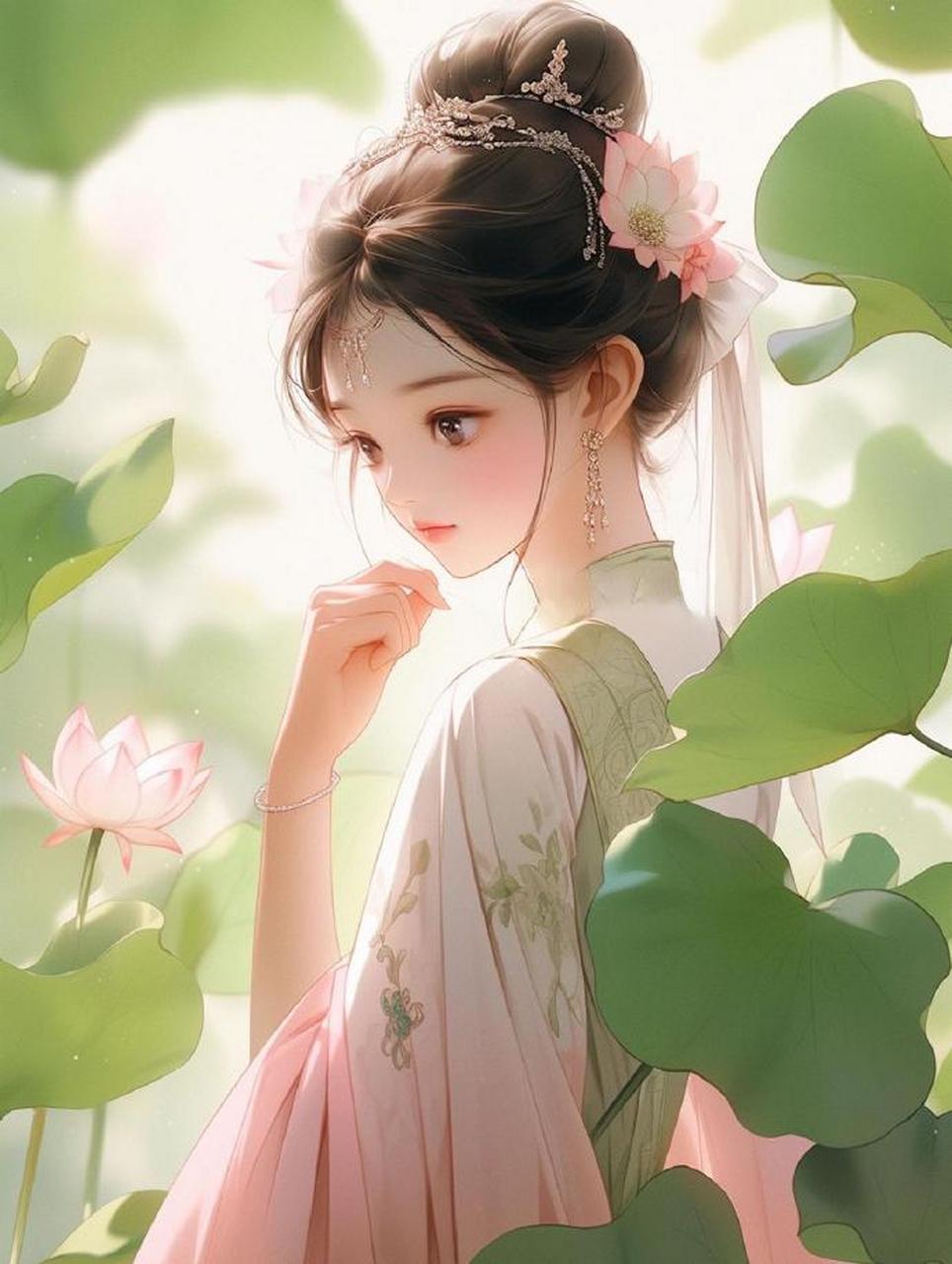 古风仙子配荷花 #恶搞搞笑#  #美图欣赏