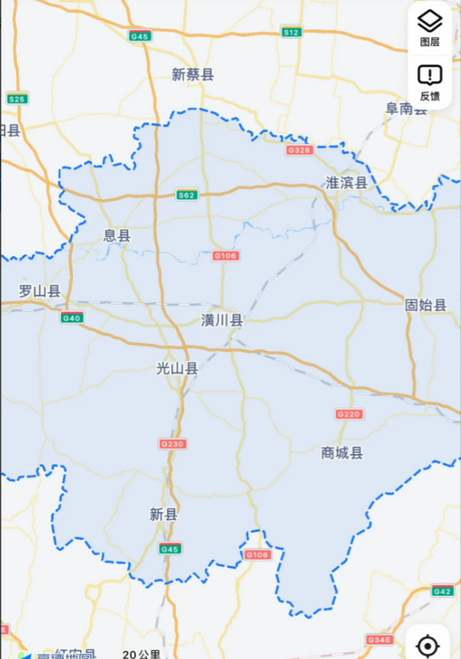 信阳市各县地图全图图片