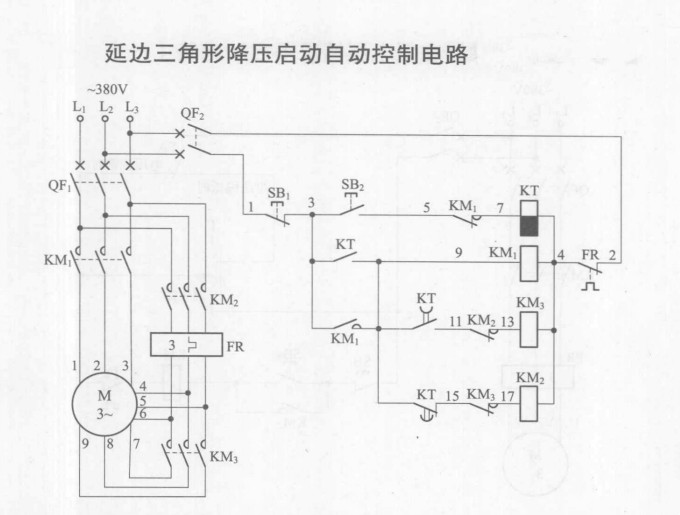 手动降压启动电路图图片