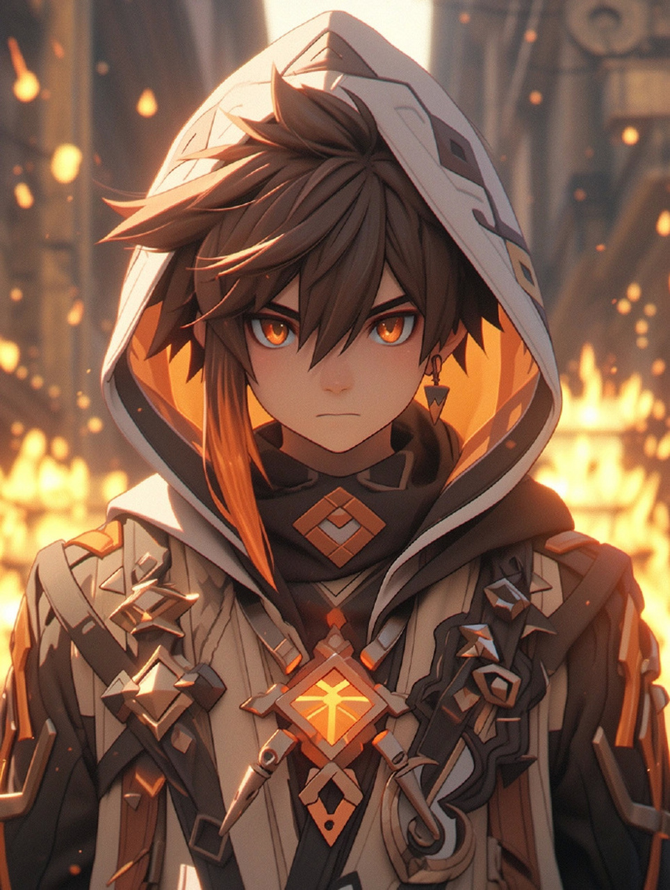 原神 岩王帝君:摩拉克斯 #插画