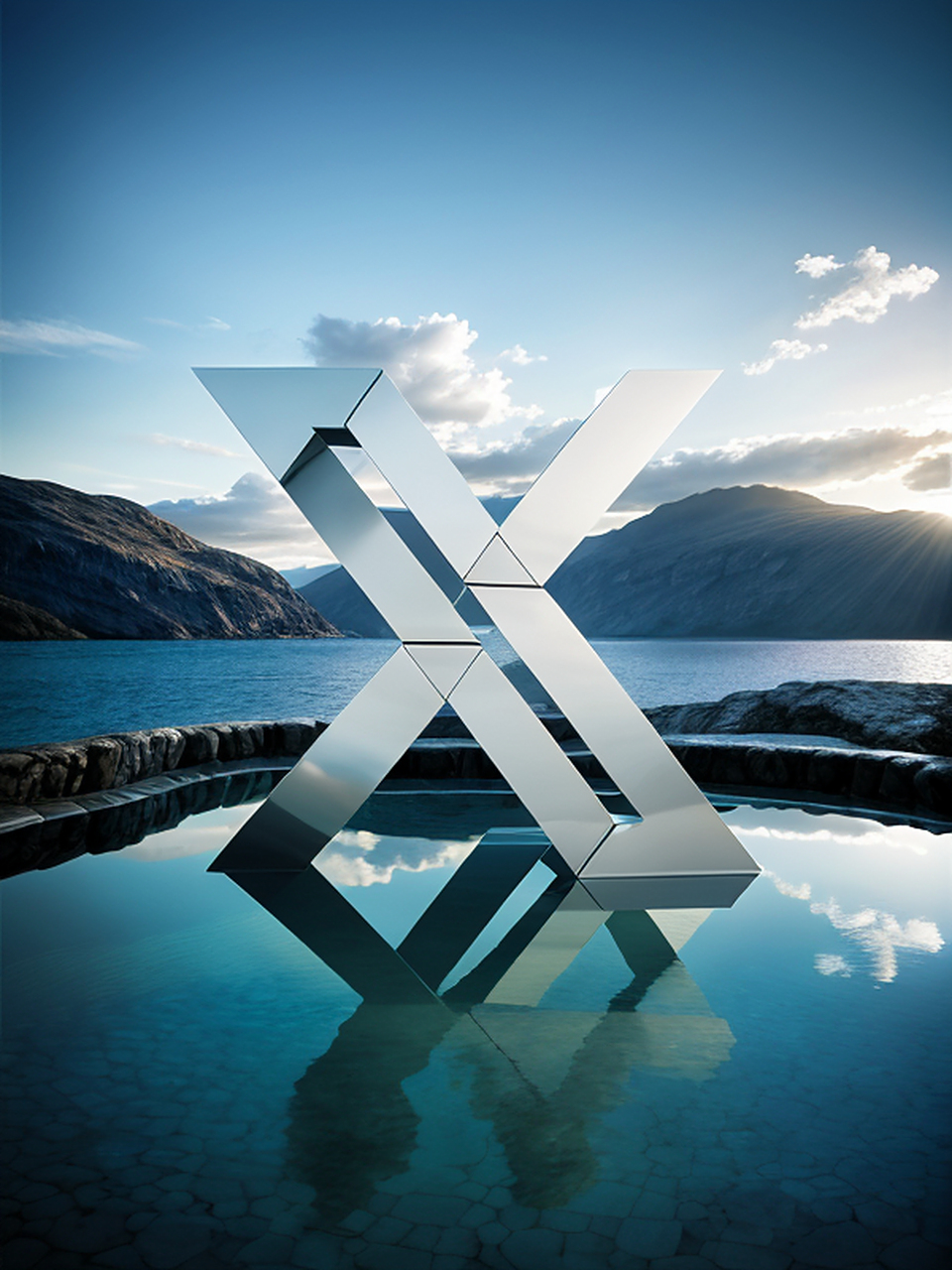 stable diffusion 推特新logo海报.