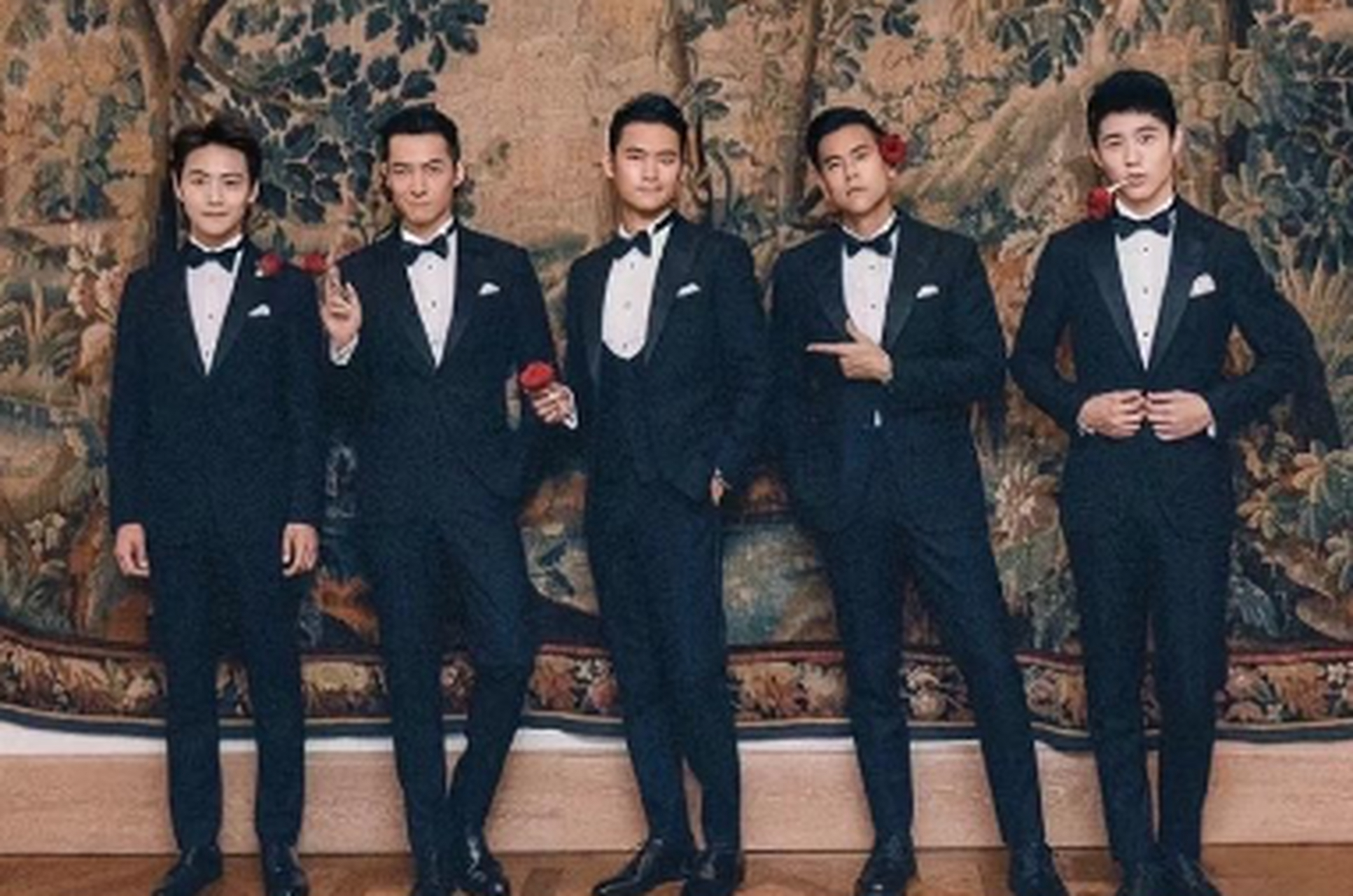 还记得最帅伴郎团吗? 胡歌/彭于晏等.#胡歌# #彭于晏
