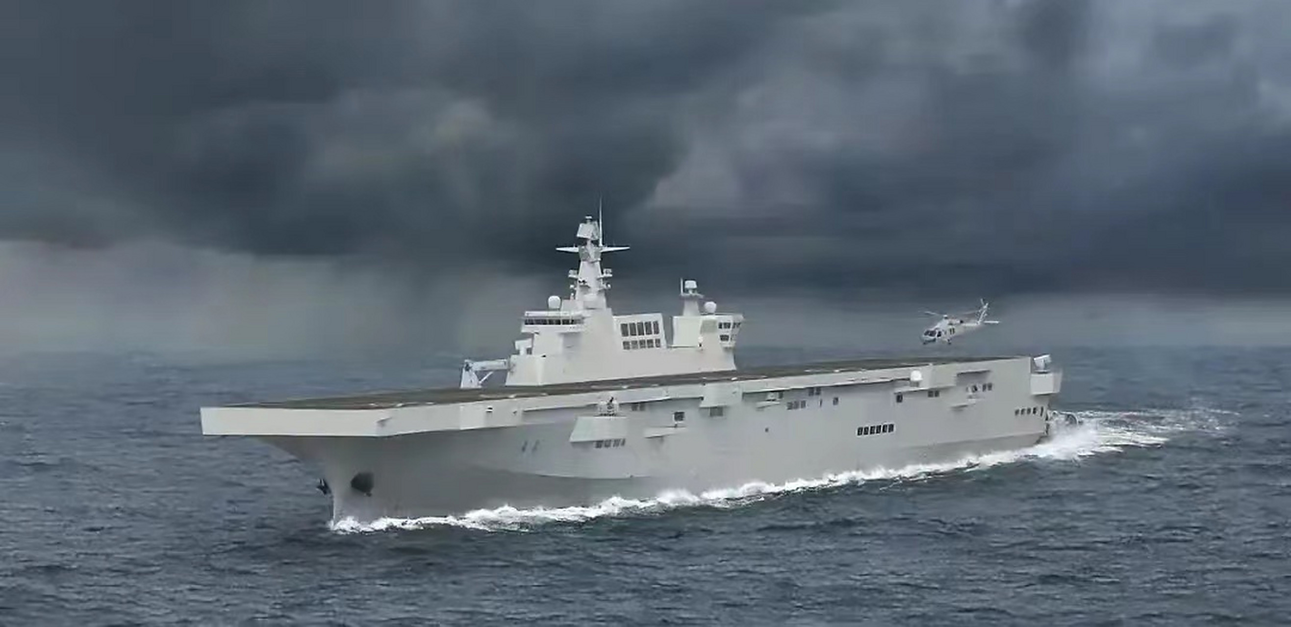 中国的076两栖攻击舰被认为是先进的无人机航母,搭载了多种隐形无人机