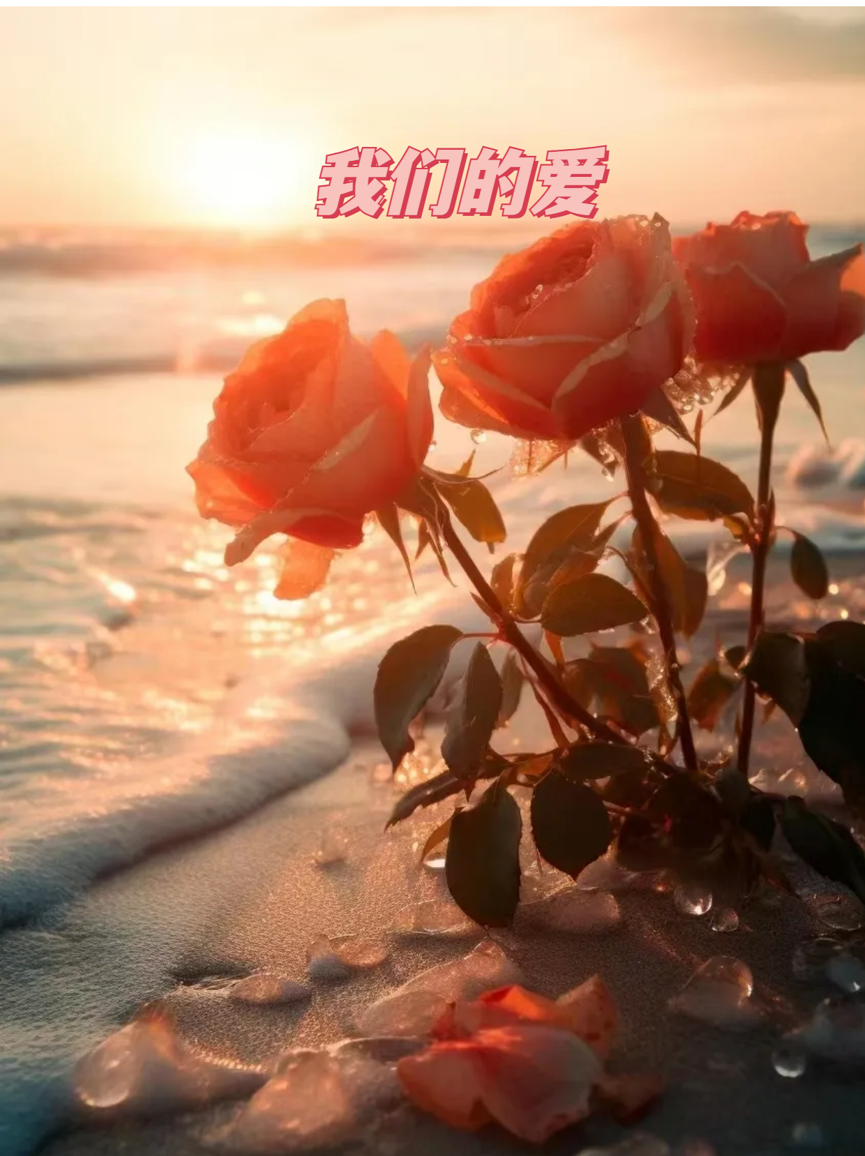 我们的爱 我们的爱,像一朵盛开的玫瑰花,美丽而永恒