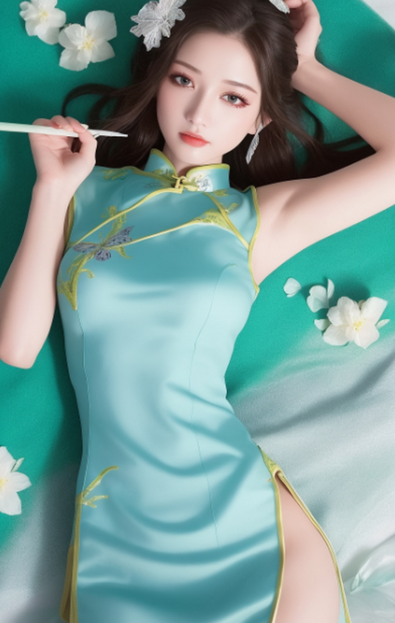 ai之艳丽炫彩旗袍全身系