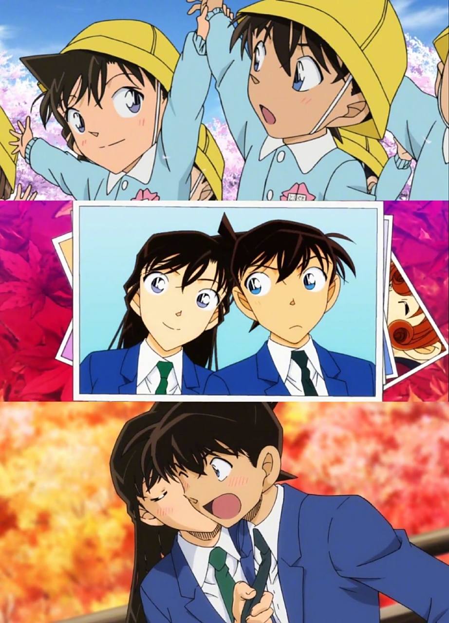 名侦探柯南# 用一句话描述下工藤新一和毛利兰这对情侣!