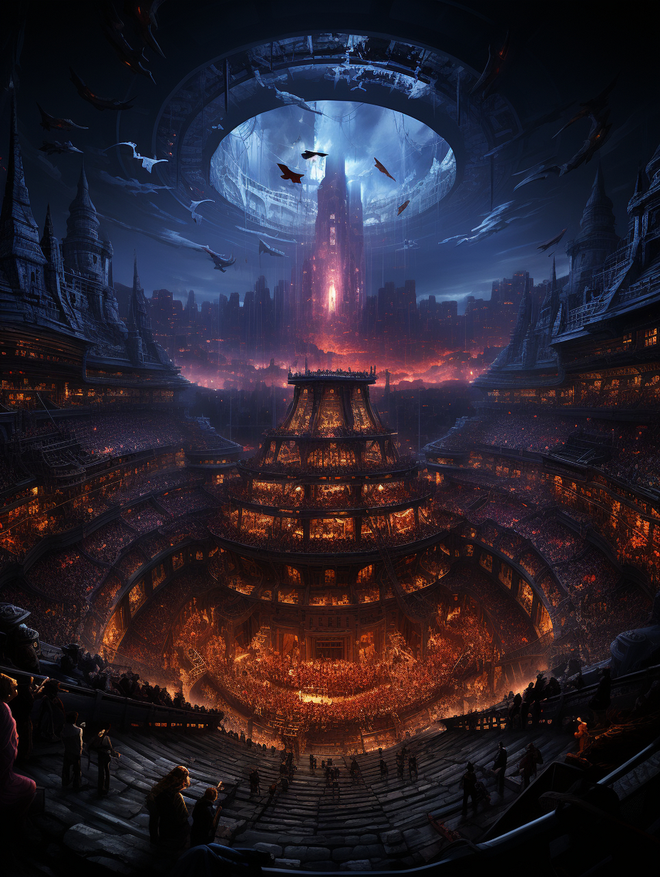 未来世界的体育竞技场!#ai绘画