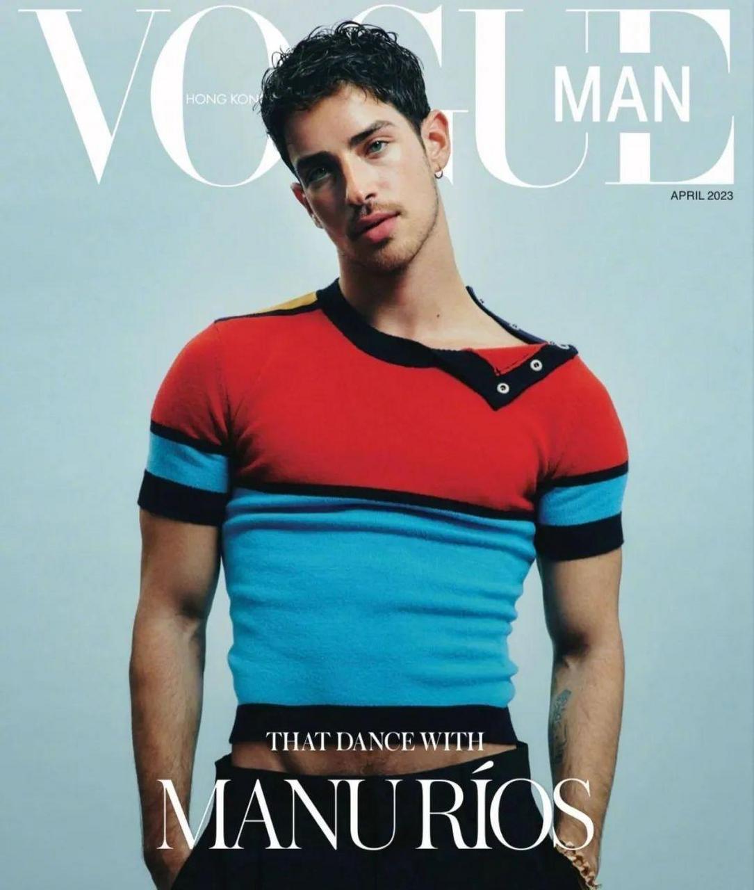 《名校风暴》男演员马努·里奥斯登上港版《vogue man》新刊内页,这位