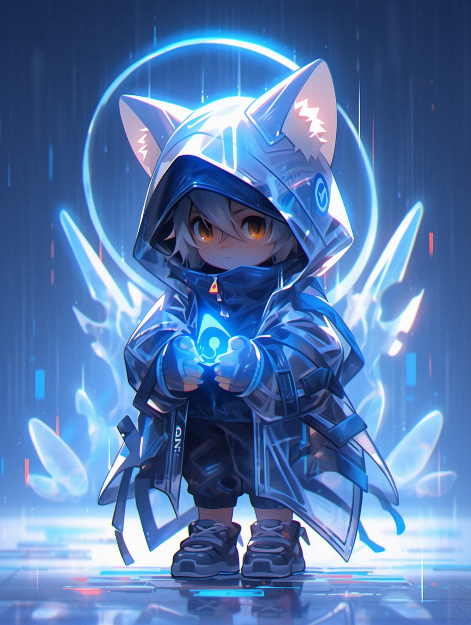 治愈系头像|闪闪发光的透明雨衣小可爱[期待]