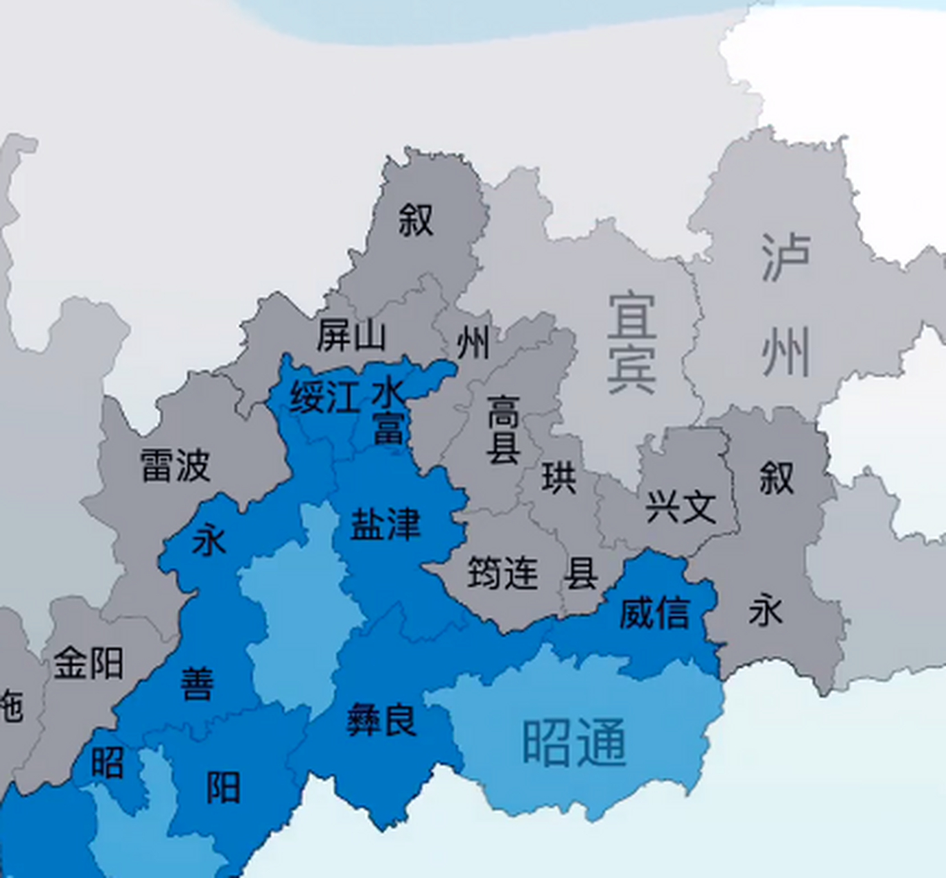 四川与云南交界处地图图片