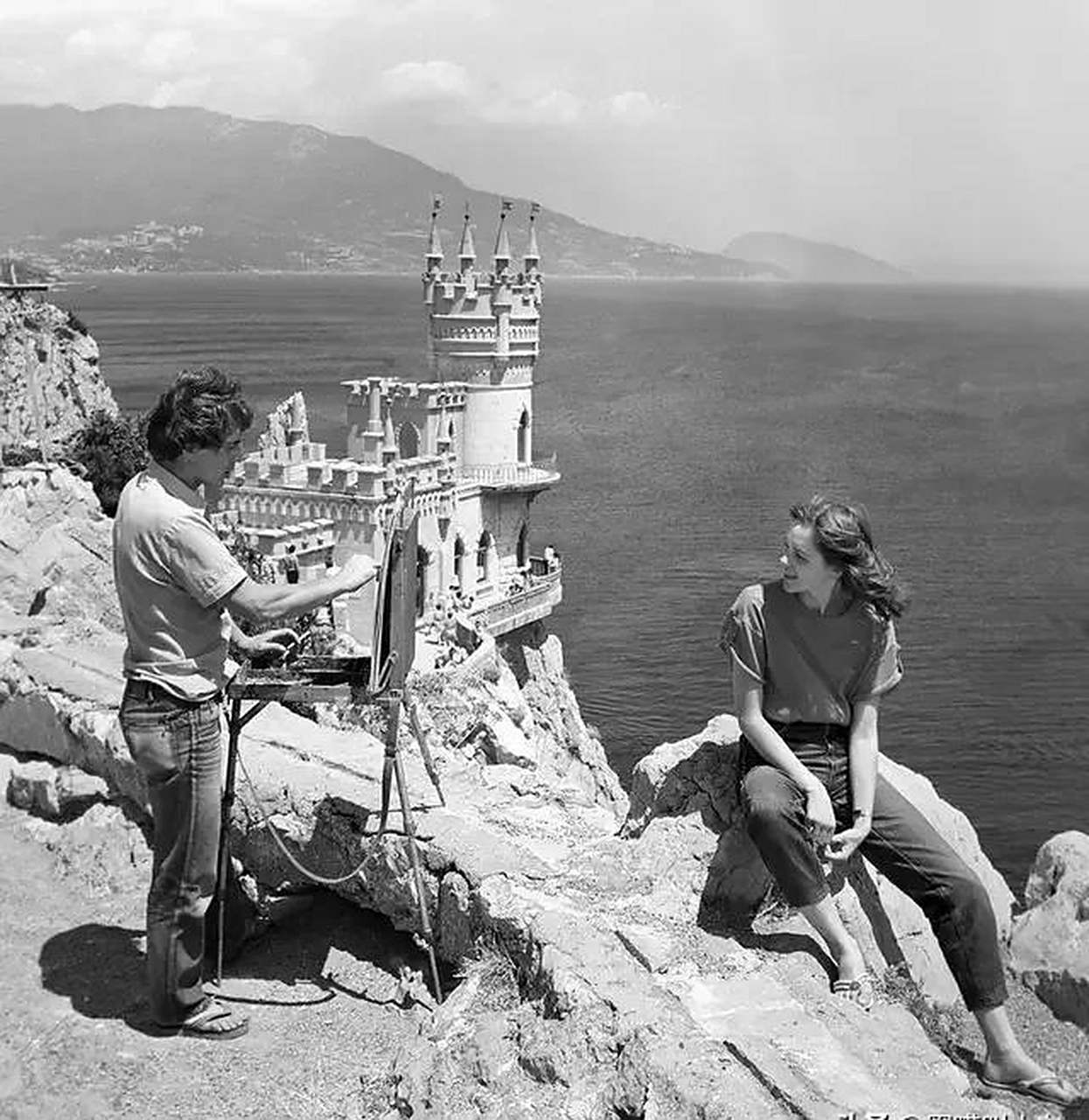 领动计划# 1968年的苏联克里米亚的著名景点燕子堡,此地吸引了大量