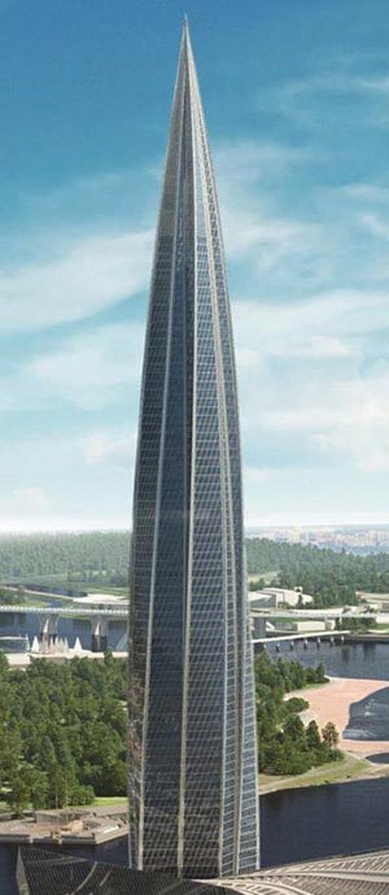 欧洲第一高楼---俄罗斯圣彼得堡拉赫塔中心 拉赫塔中心,高462米,建筑