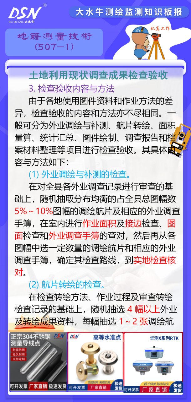 赛维板报丨土地利用现状调查成果检查验收 一般可分为外业调绘与补测