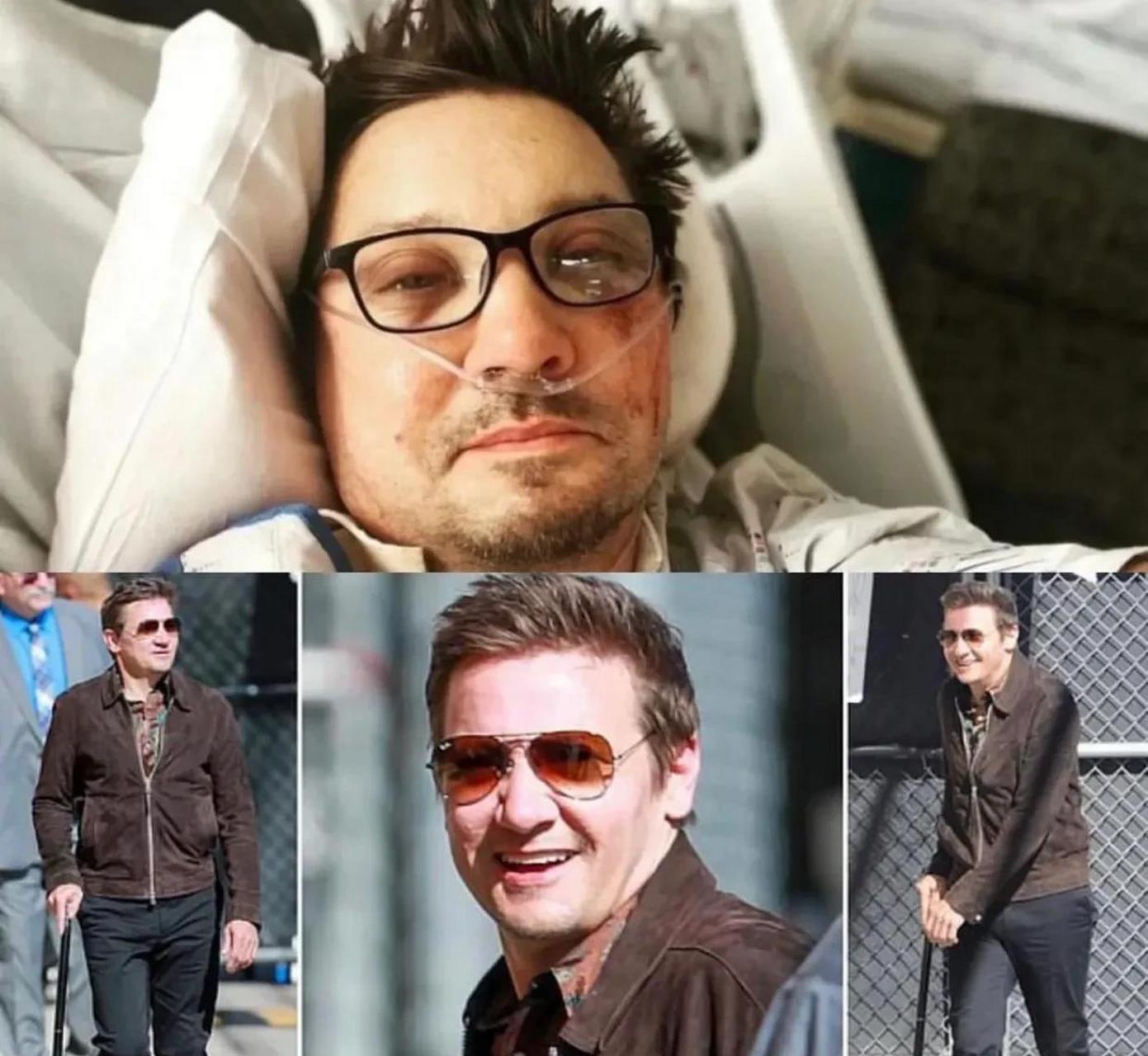 复仇者联盟的鹰眼杰瑞米雷纳在年初被铲雪车碾过,30多根骨头折断,右胸