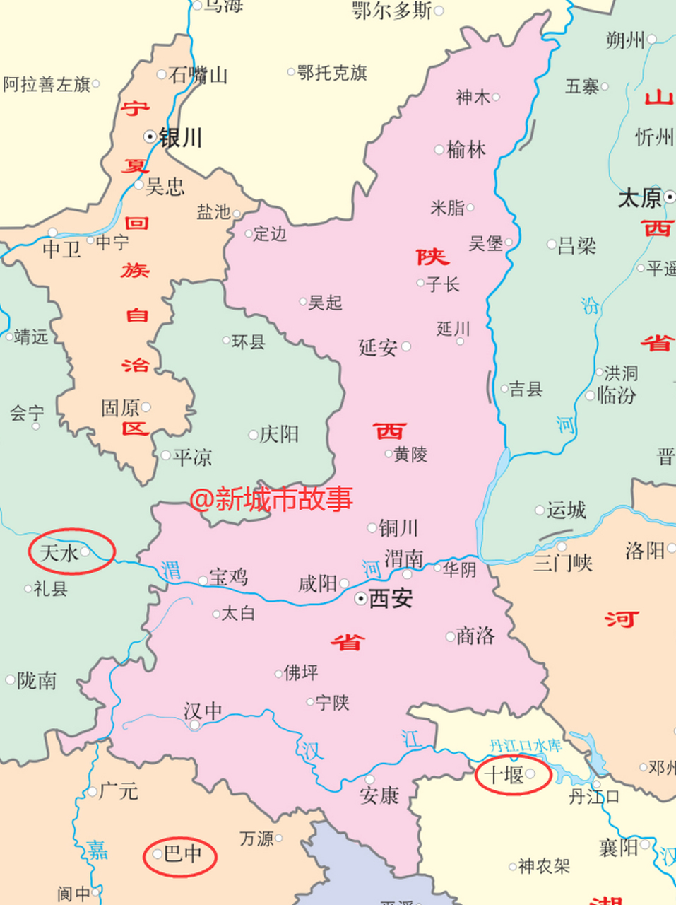 什么是战略要地打开陕西地图,你就知道了,可到全国湖北,河南,山西,内