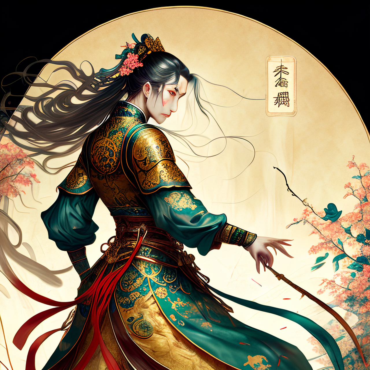 策勋饮至未央宫,腰下悬金印如斗.清远,中国风,画风#百度ai绘图黑科技