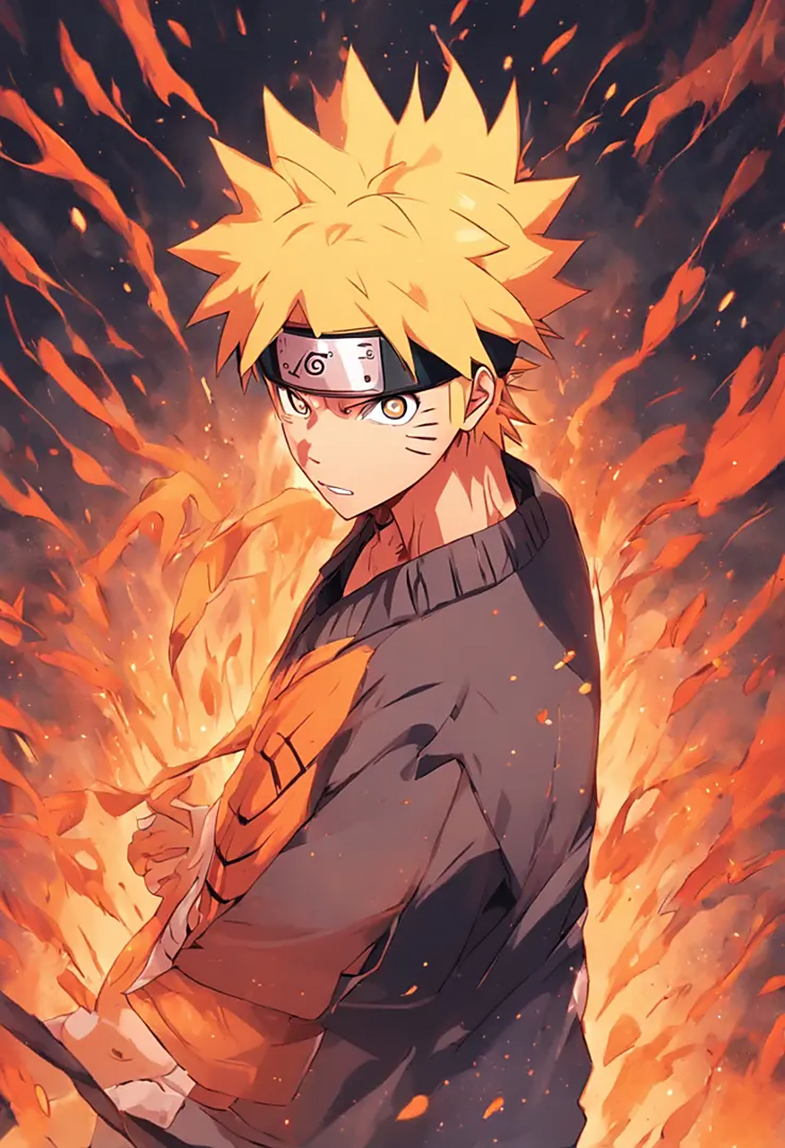 a绘画|火影忍者之鸣人 酷炫鸣人精美壁画,全部由ai生成的呦  需要软件