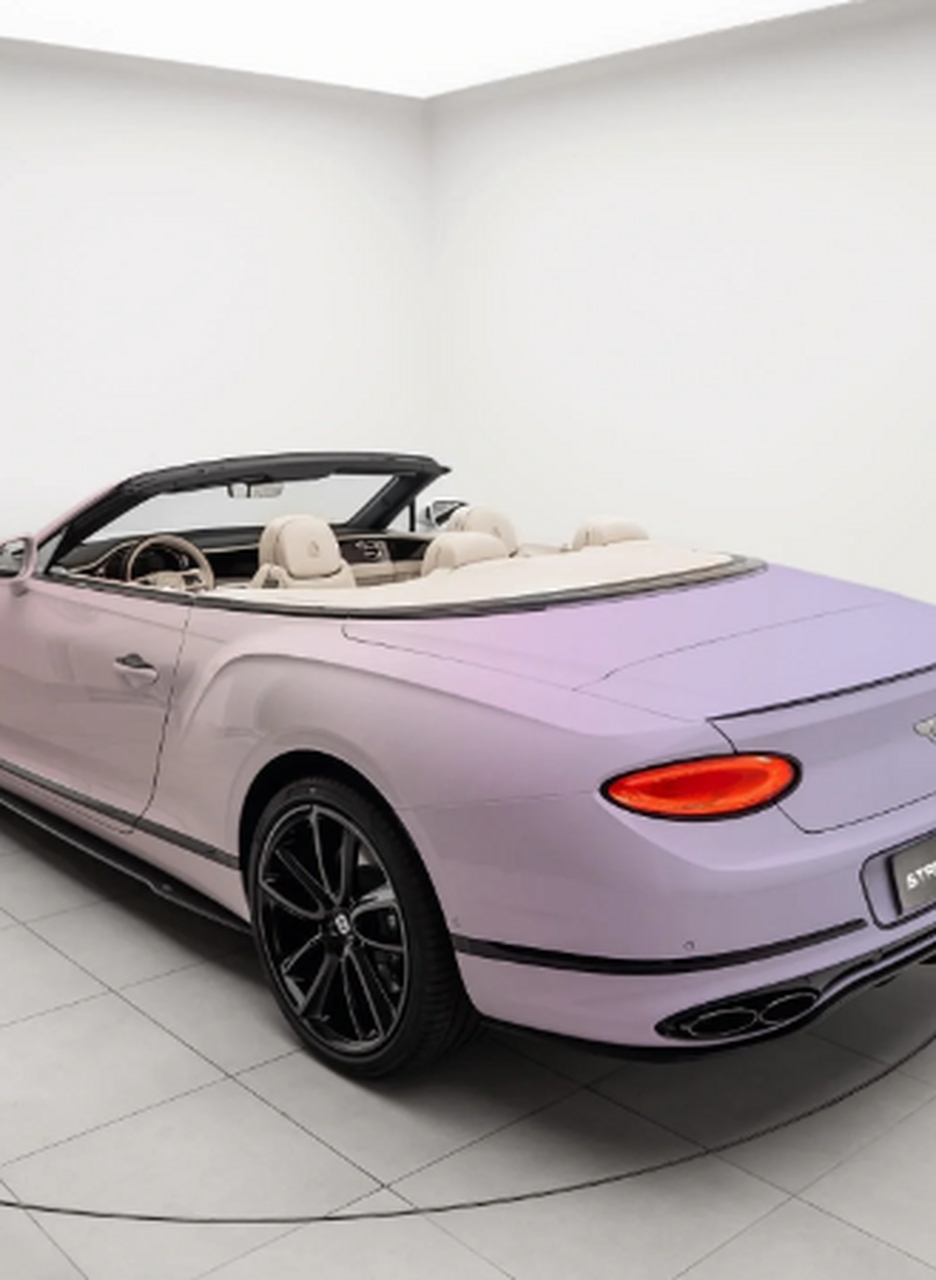 香芋粉色的宾利真的超级迷人!