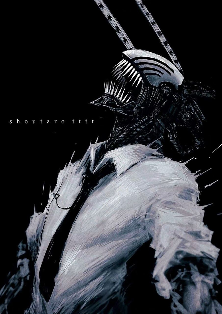 黑白画风的电锯人真的太帅了!