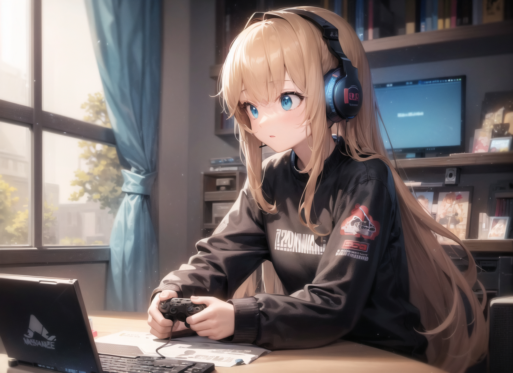 二次元电竞少女,装备十足啊[嘿哈] #二次元