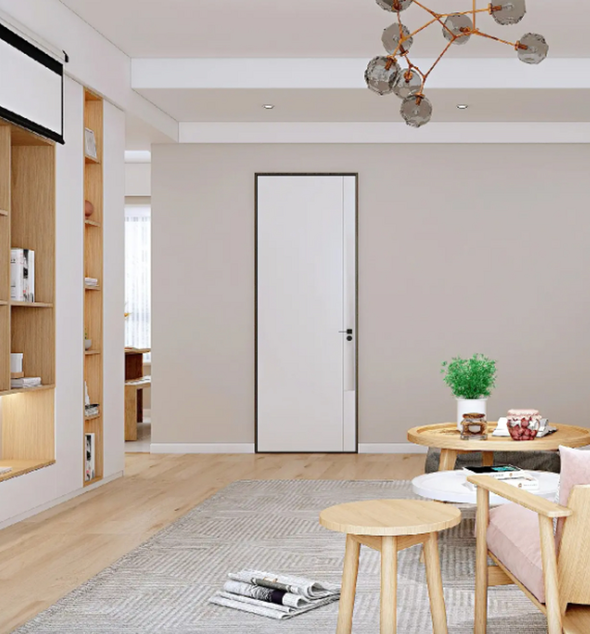 分享一套北欧风格的客厅装修效果图#北欧#原木风 #客厅#同城创业补贴