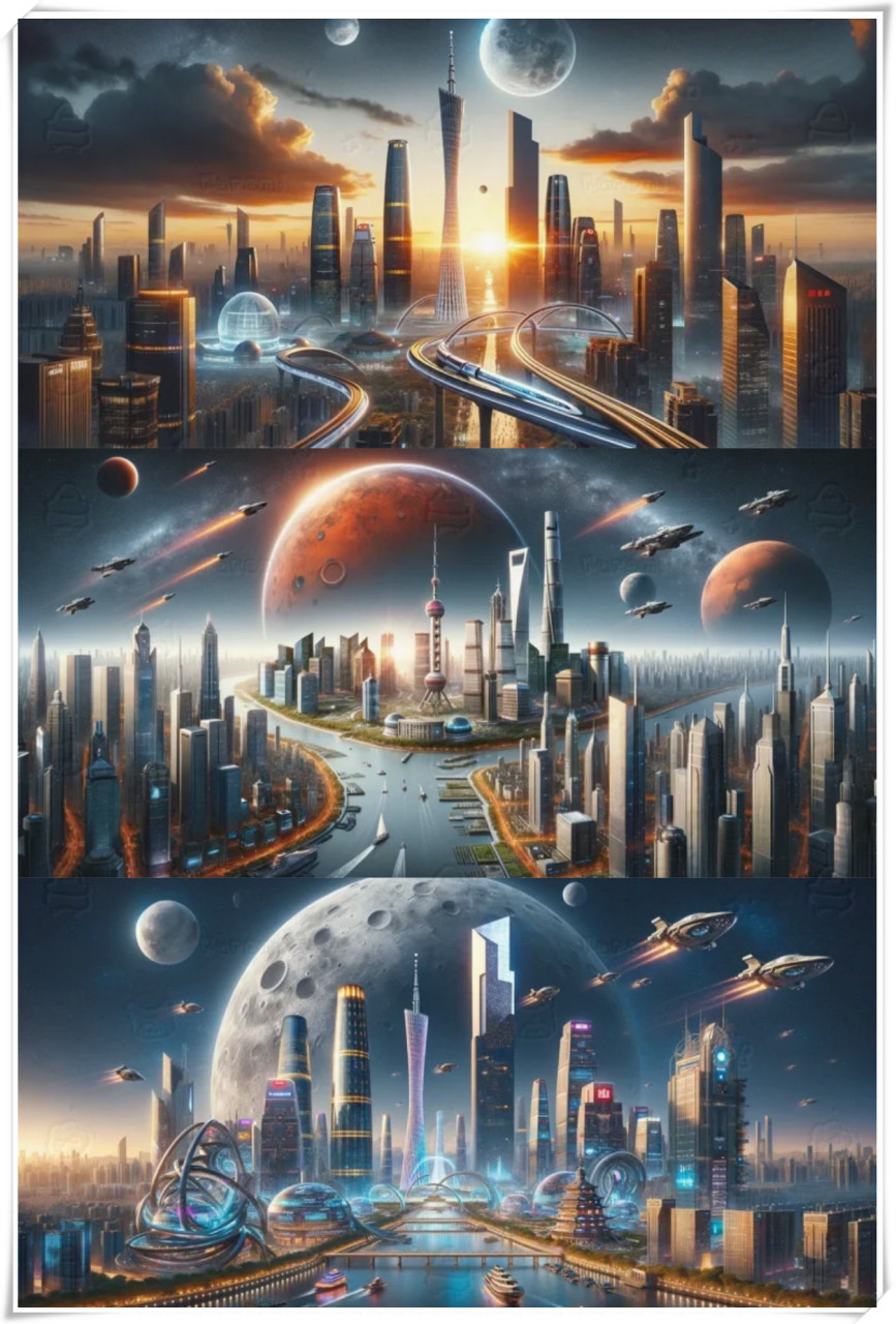 中国未来城市样貌的遐想  在未来的中国,每个城市都将呈现出令人惊叹