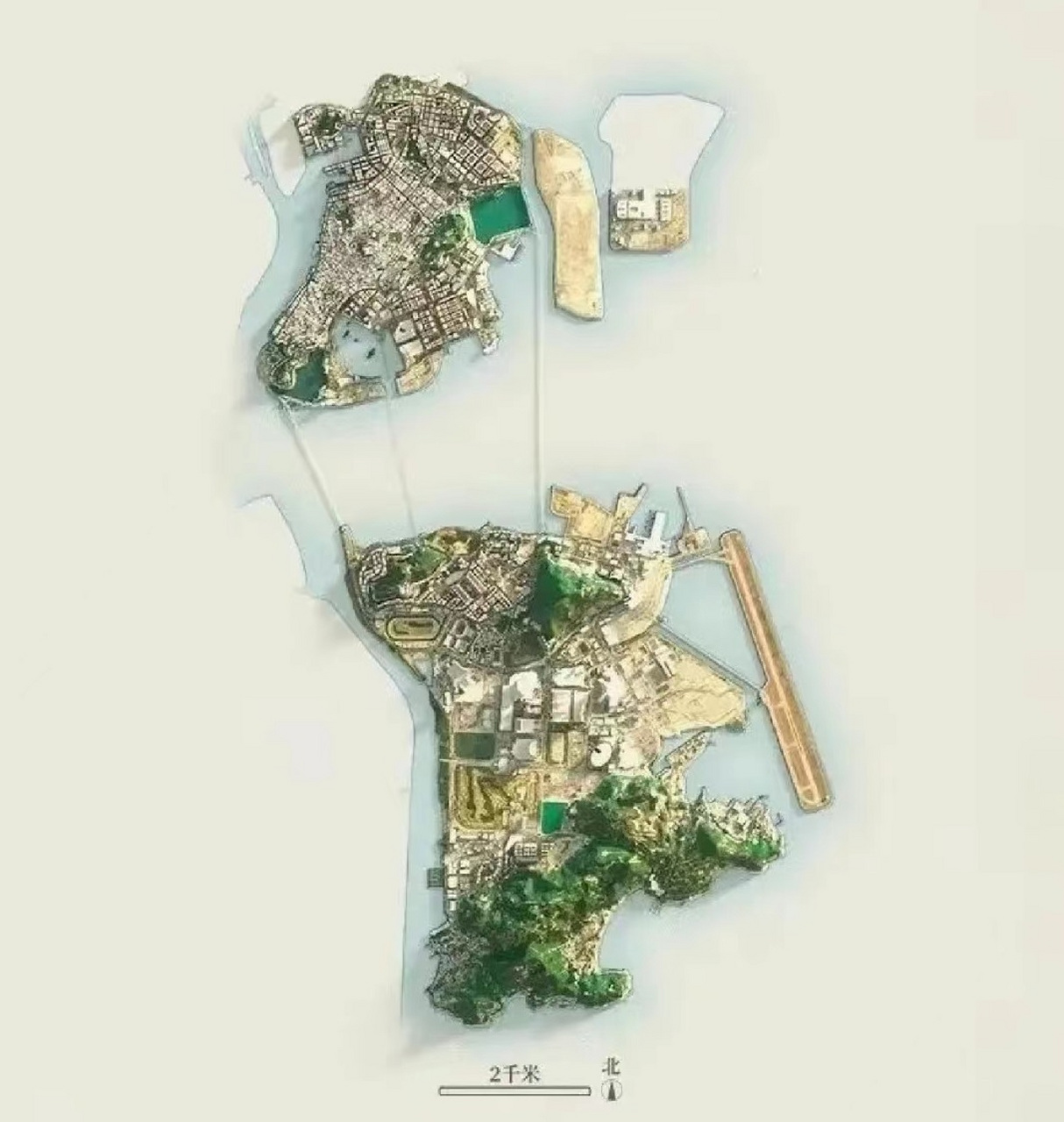 澳门特别行政区立体地形图