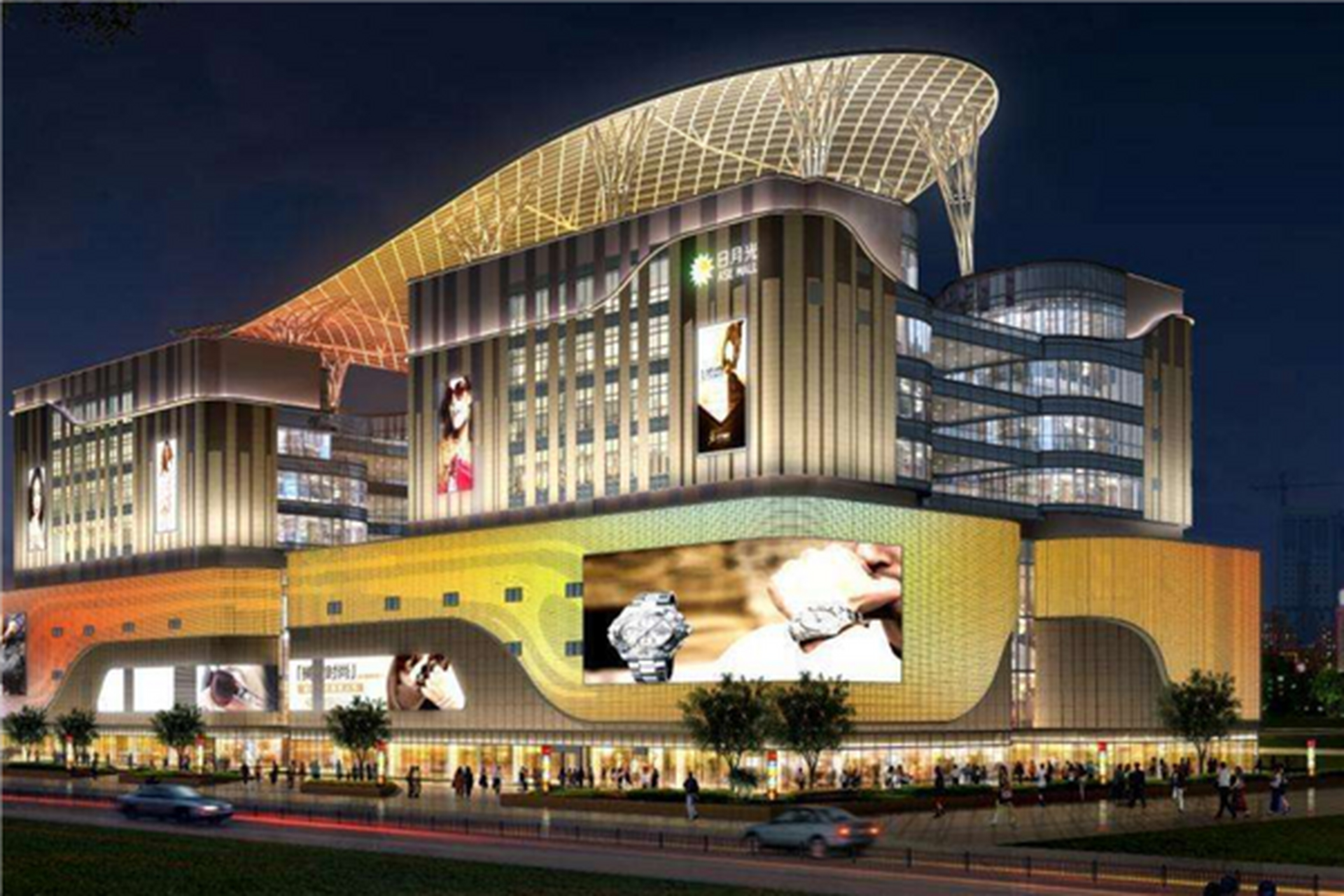 上海国金中心ifc mall    2.恒隆广场    3.五角场万达广场    4.