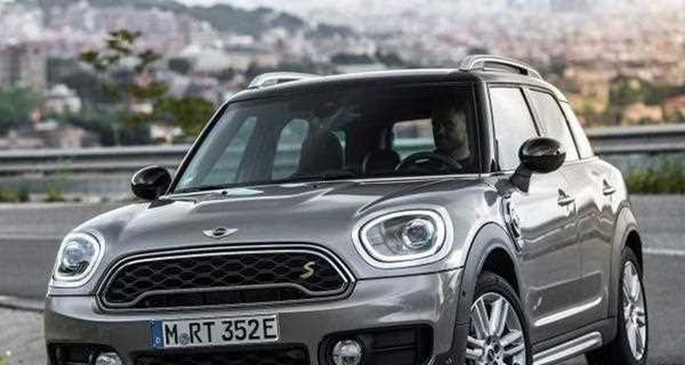 mini官方发布了一组新款mini countryman新能源车型的官图,新车为插电