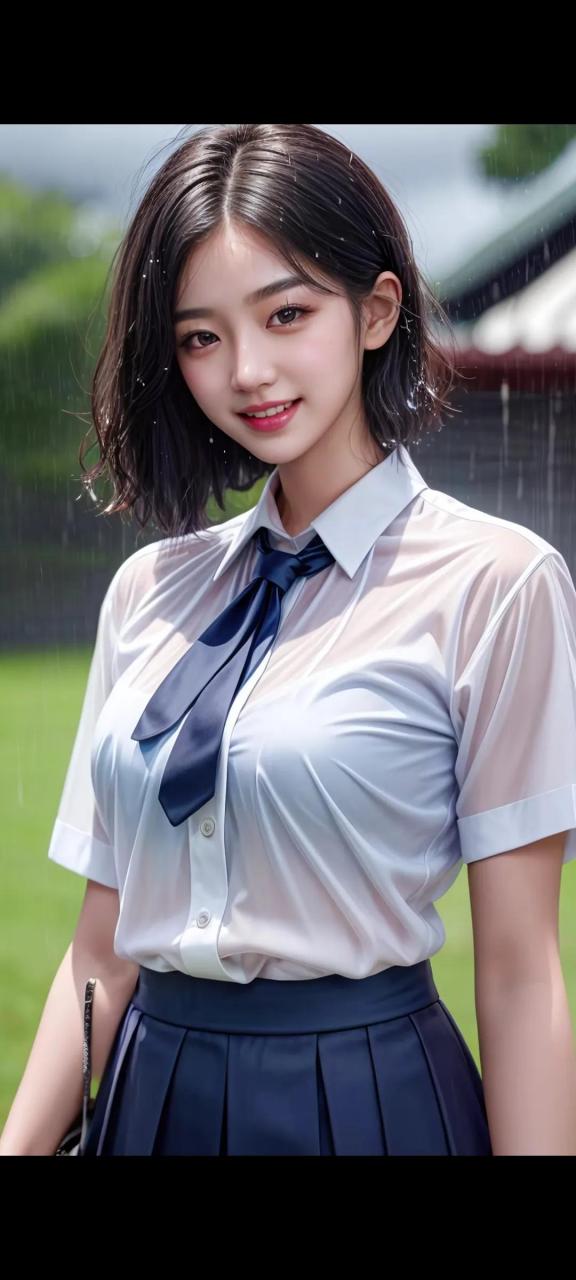 ai绘画 | 下雨天真讨厌,衣服都被淋湿了