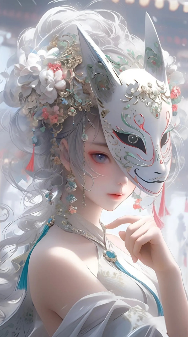 精美插画女生高清壁纸|暗丧系鬼面篇 676767