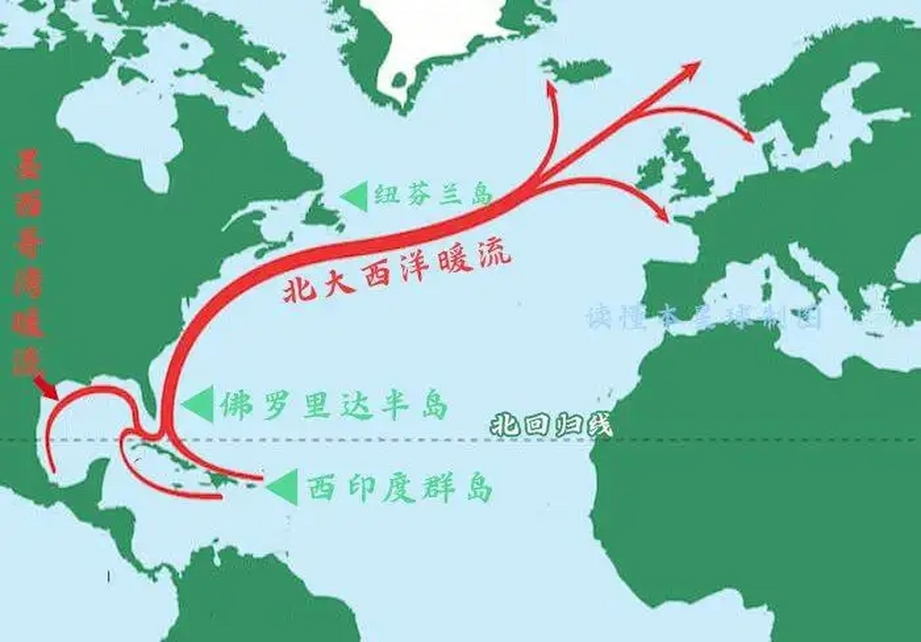 墨西哥湾暖流流向图片