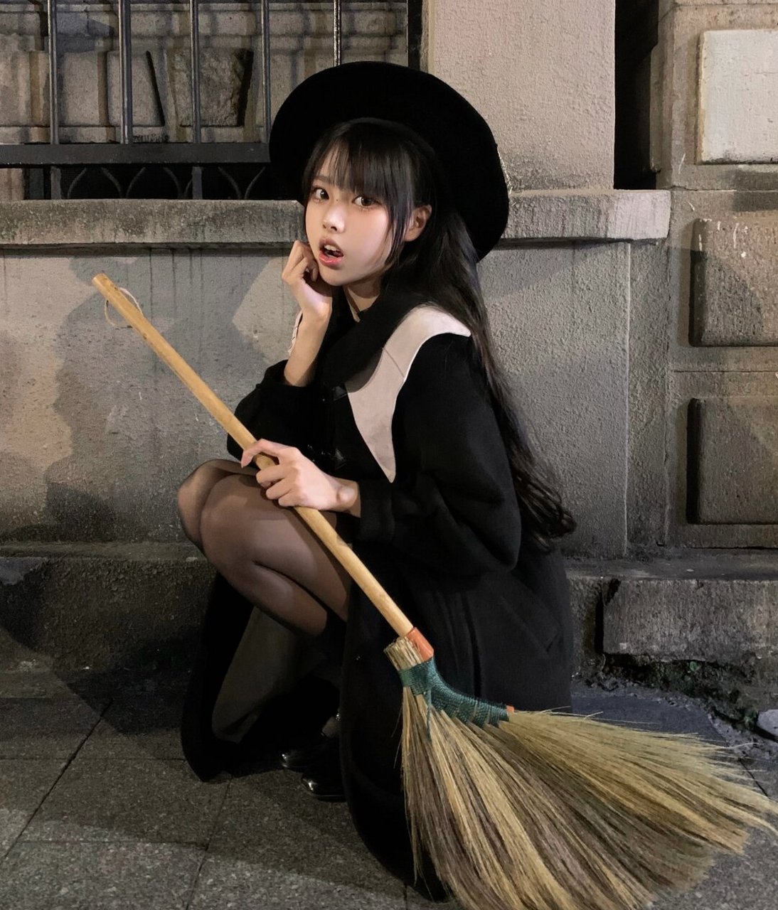 在路上被夸可爱的万圣魔女  今日份cos万圣魔女,大部分路人都在夸我