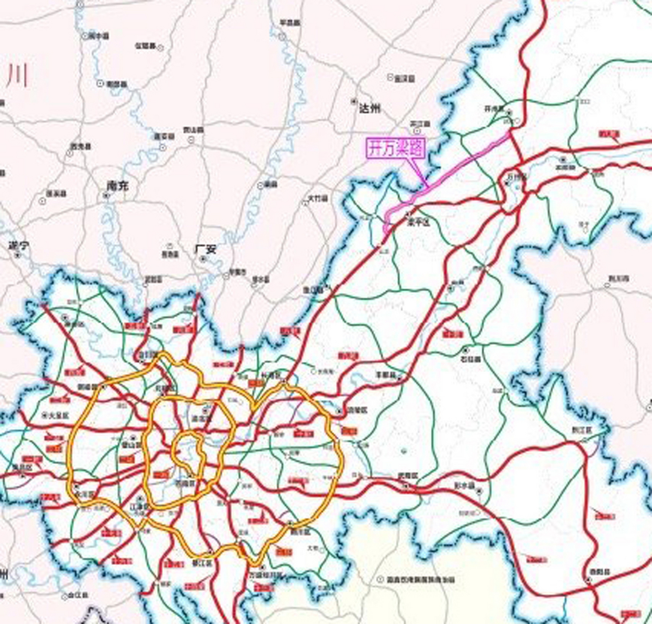 开梁高速公路规划图图片