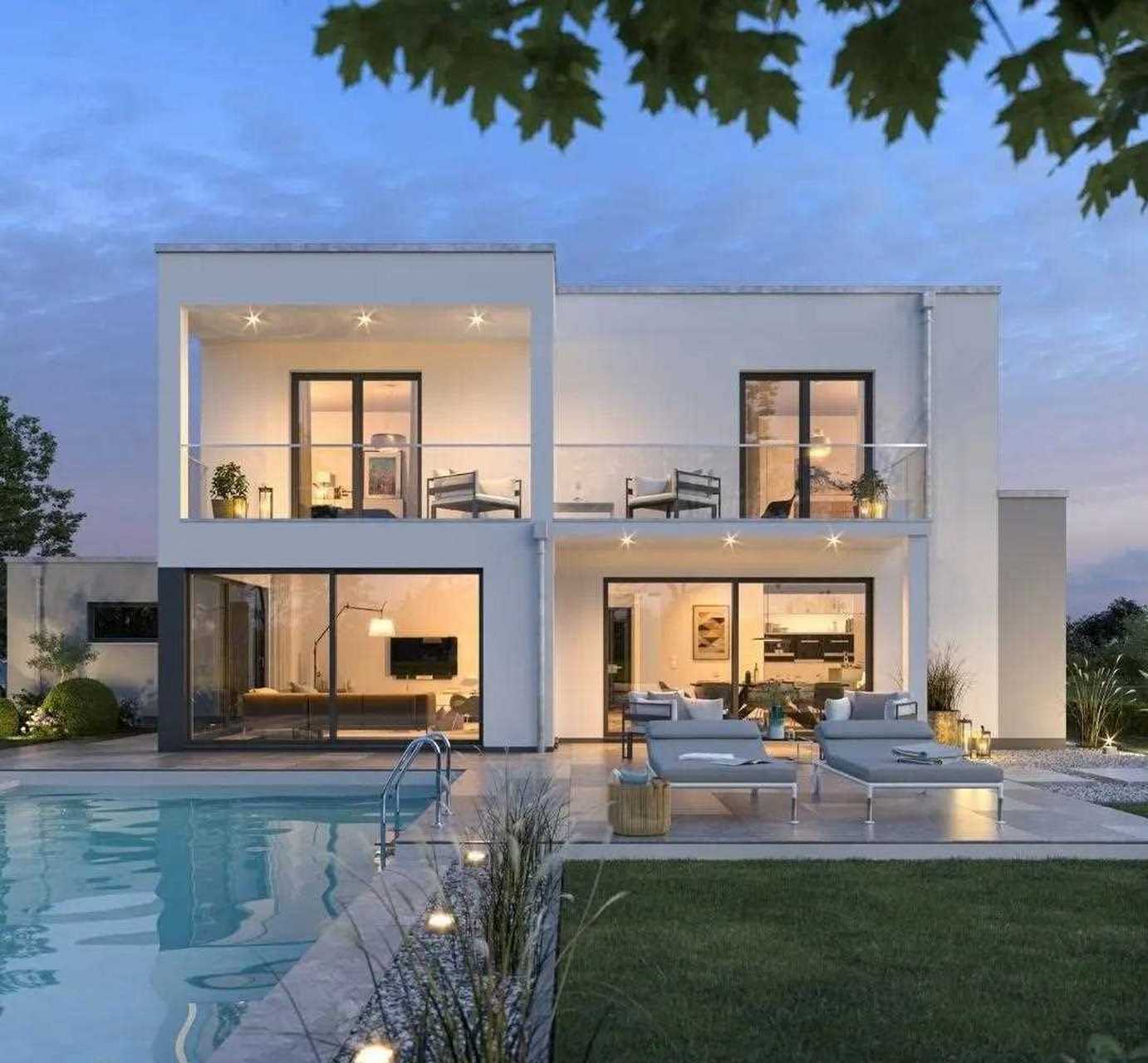 含平面图的现代简约城市别墅设计[赞同]