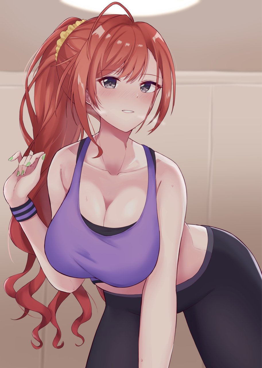 在家锻炼的有栖川夏叶 画师:なす