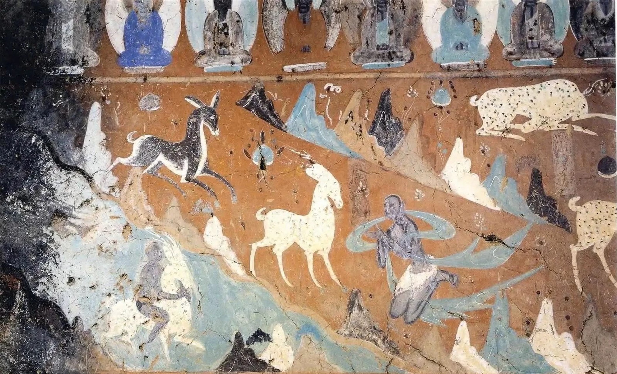 敦煌莫高窟第257窟有一幅北魏壁画《鹿王本生图》,不仅是珍贵的文化