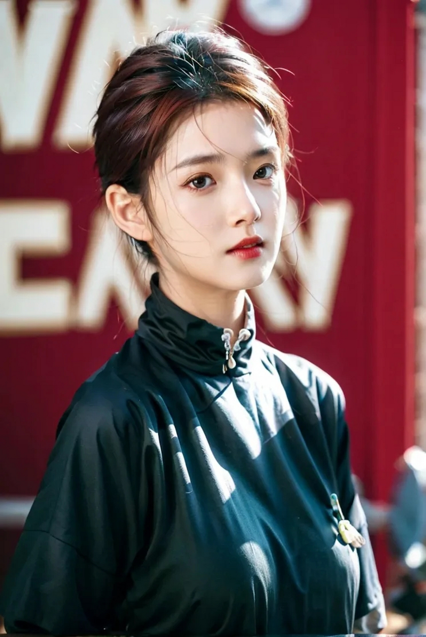 国潮汉服美女写真,气质美丽女孩民国风旗袍艺术照写真图集