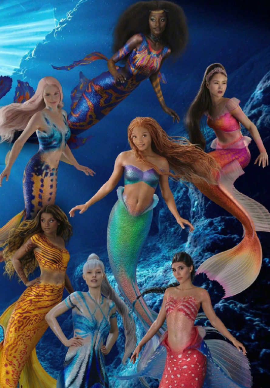 小美人鱼和6个姐姐的剧照# 原来迪士尼这次准备了七位风格迥异的小