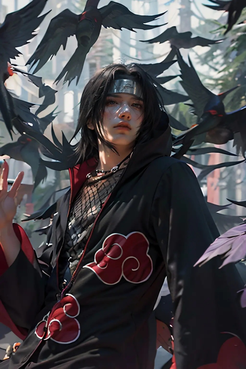 《火影忍者》宇智波鼬#二次元ai绘画 #ai生成图 #al作画 #ai绘画 #宇