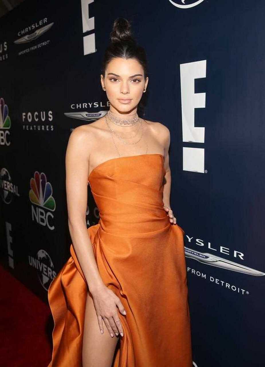 超模肯达尔·詹娜,2017年,比佛利山庄第74届金球奖颁奖典礼.[流泪]