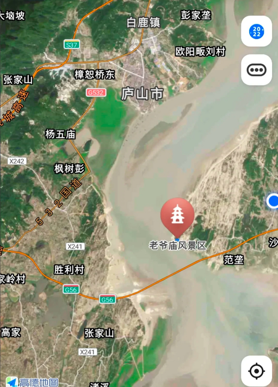 位于鄱阳湖中北段,江西省九江市都昌县境内,与江西省九江市星子县隔湖