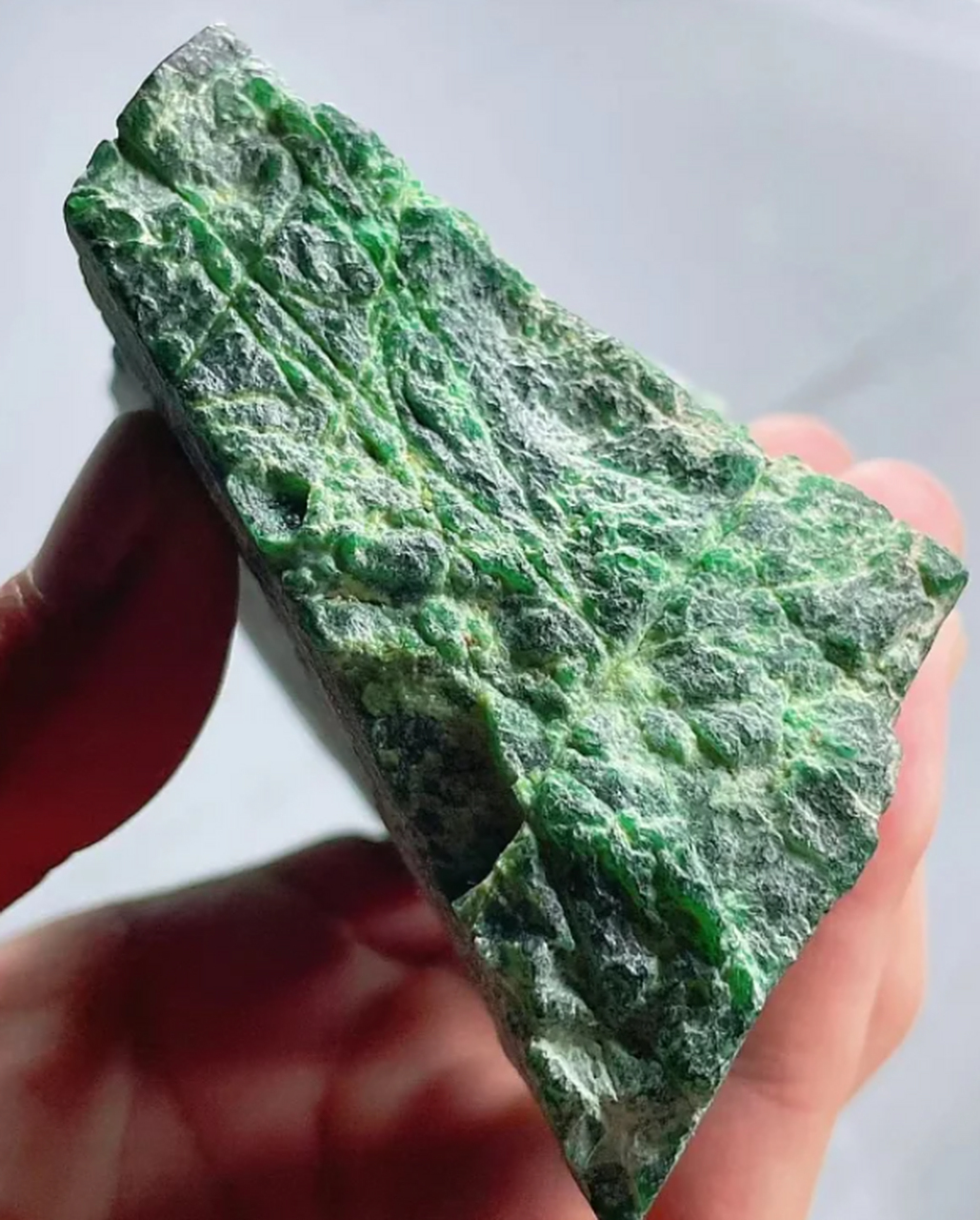 翡翠原石# 老坑墨翠大牌料 尺寸13-7-5厘米 块形规整 皮壳老辣 至量