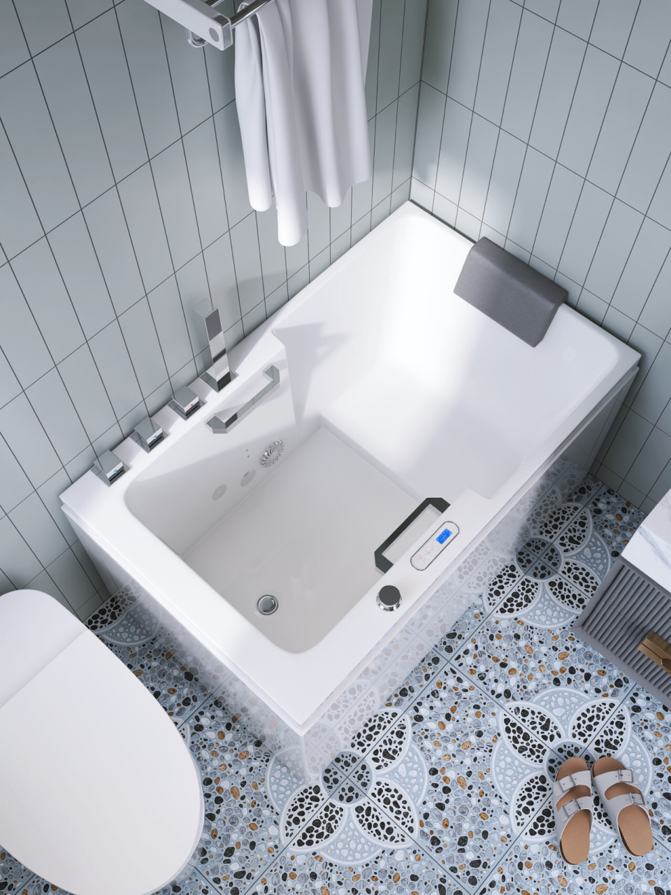 家居#坐式小浴缸,超适合家用款哦 小户型浴室, 也想拥有浴缸.