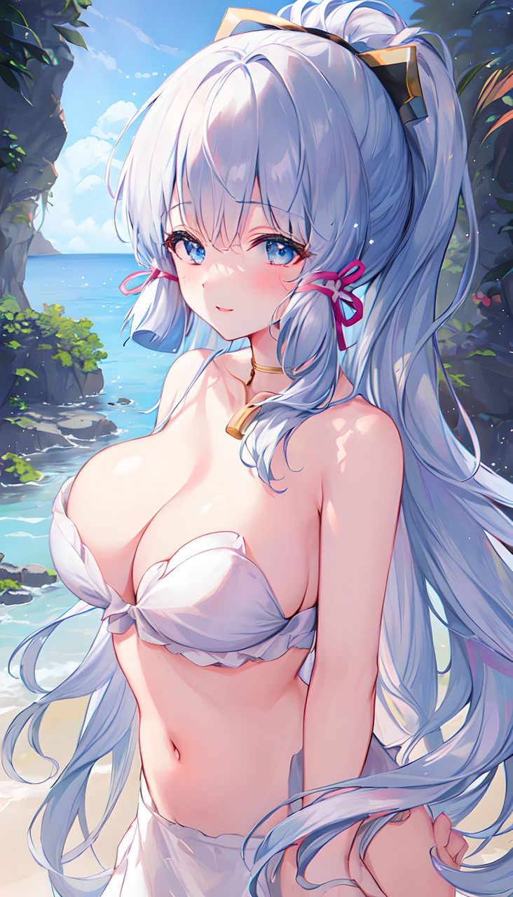 泳装神里绫华,看起来很羞涩呢[滑稽][滑稽]   #原神# #二次元美图